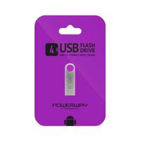 POWERWAY 4GB METAL FLASH BELLEK