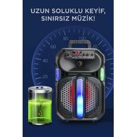 Torima D26 Siyah RGB Işıklı Mikrofonlu Kumandalı USB/TF/FM/MIC/BT Bluetooth Hoparlör